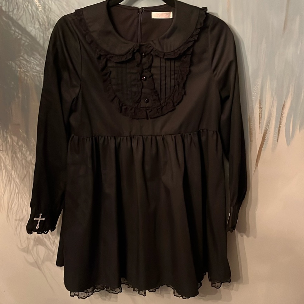 Lolita Goth Black Dress Cosplay Size Medium